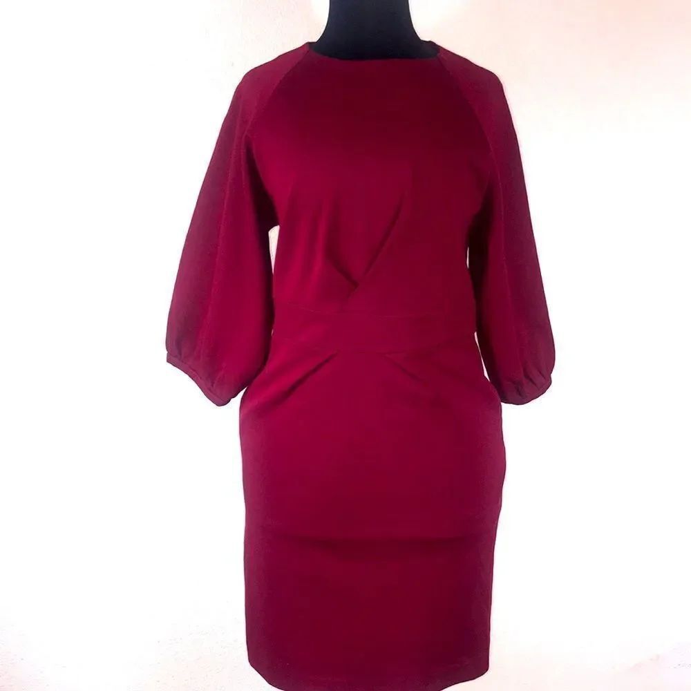 GYALWANA RED BURGUNDY WOMEN DRESS SIZE 11